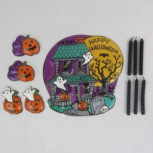 Vintage 1991 Wilton Enterprises Halloween Cake Toppers and Candles  These items